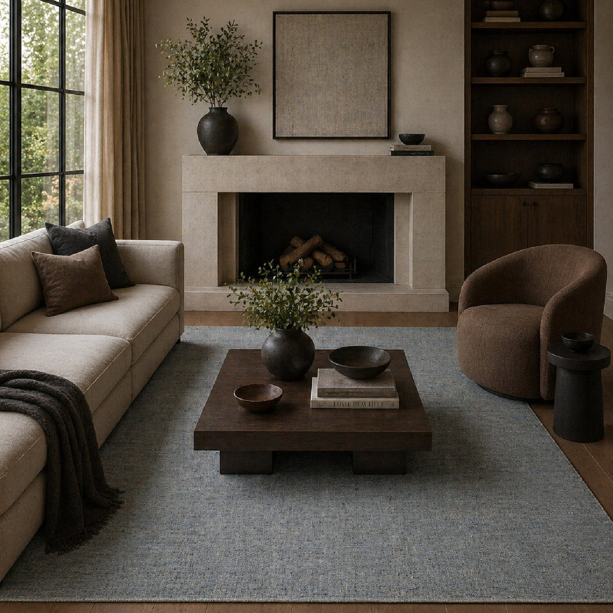 Modern furniture - Hand-Loomed Wool Blend Carpet - www.oroa.com