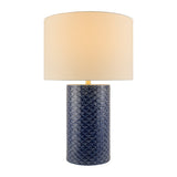 Modern European furniture - Hand-painted Blue Ceramic Table Lamp - www.oroa.com