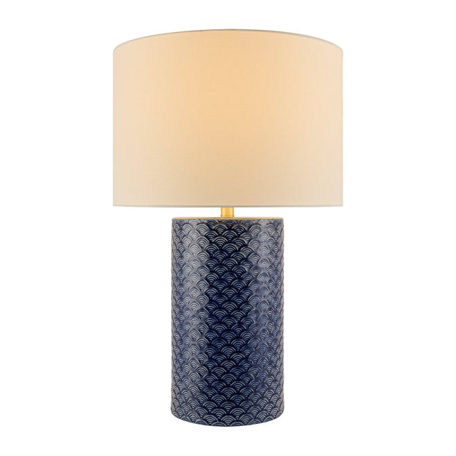 Modern European furniture - Hand-painted Blue Ceramic Table Lamp - www.oroa.com
