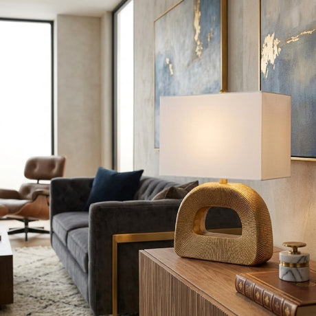Modern European furniture - Plated Gold Accent Table Lamp - www.oroa.com