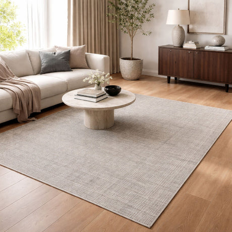 Modern furniture - Hand-Loomed Gray Yarn Carpet - www.oroa.com