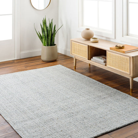 Modern furniture - Hand-Loomed Gray Yarn Carpet - www.oroa.com