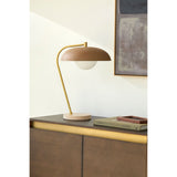 Modern European furniture - Glass Shade Sloped Table Lamp - www.oroa.com
