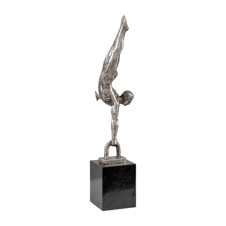 Modern European furniture - Antiqued Iron Handstand Sculpture - www.oroa.com