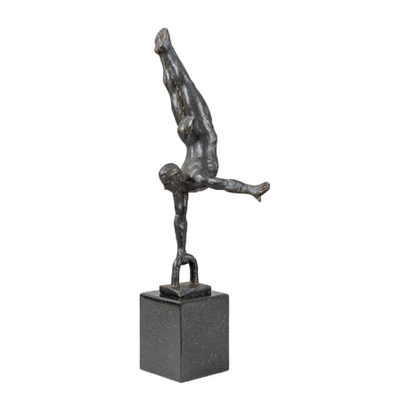 Modern European furniture - Antiqued Iron Handstand Sculpture - www.oroa.com