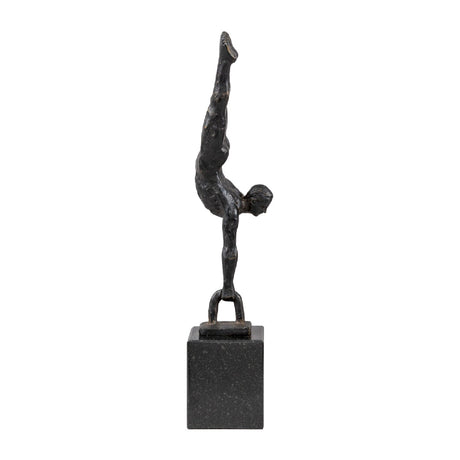 Modern European furniture - Antiqued Iron Handstand Sculpture - www.oroa.com