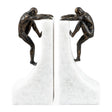 Modern European furniture - Marble & Bronze Bookend Set (2) - www.oroa.com