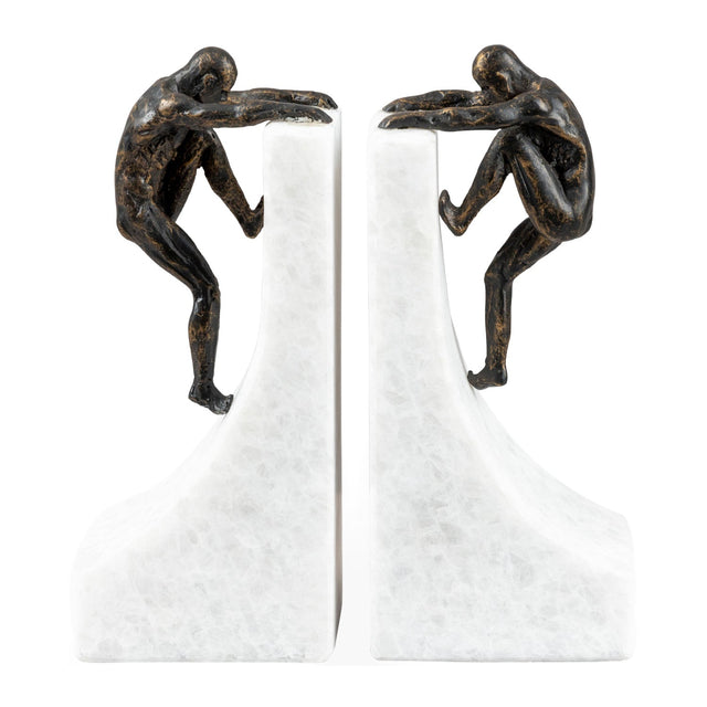 Modern European furniture - Marble & Bronze Bookend Set (2) - www.oroa.com