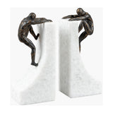Modern European furniture - Marble & Bronze Bookend Set (2) - www.oroa.com