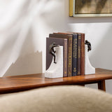 Modern European furniture - Marble & Bronze Bookend Set (2) - www.oroa.com