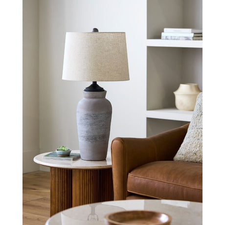 Modern European furniture - Gray Paper Accent Table Lamp - www.oroa.com