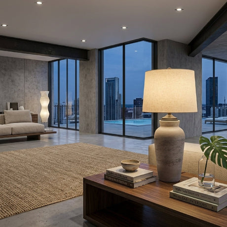 Modern European furniture - Gray Paper Accent Table Lamp - www.oroa.com