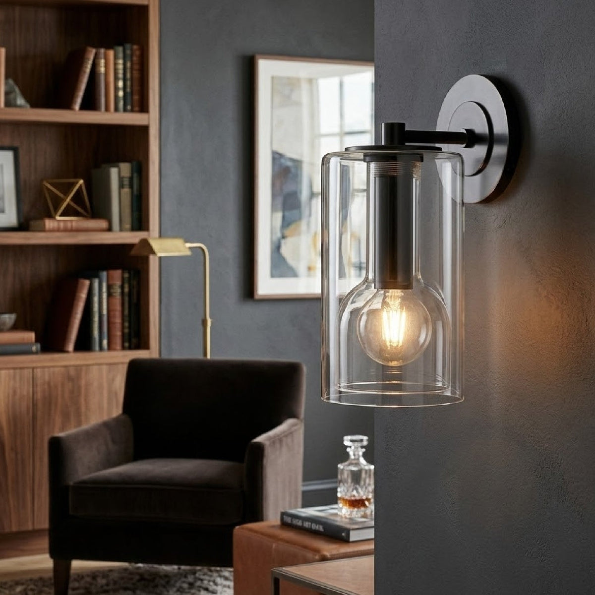 Modern European furniture - Clear Glass Wall Lamp - www.oroa.com
