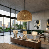 Modern European furniture - Rattan Dome Pendant Lamp - www.oroa.com