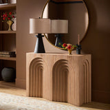 Modern European furniture - Brown Linen Accent Table Lamp - www.oroa.com