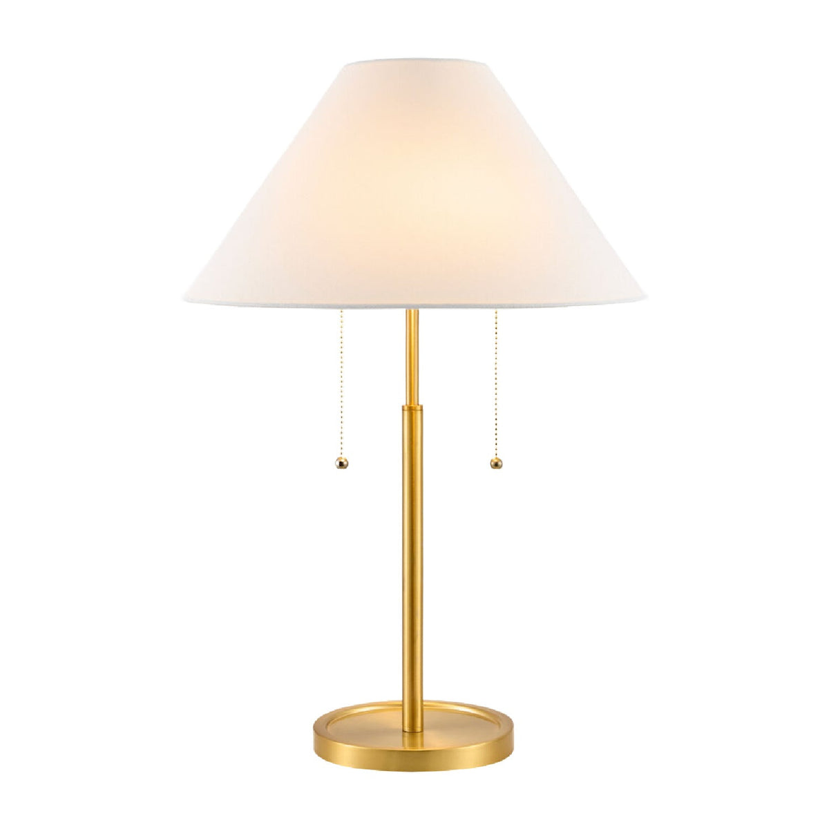 Modern European furniture - White Linen Gold Table Lamp - www.oroa.com
