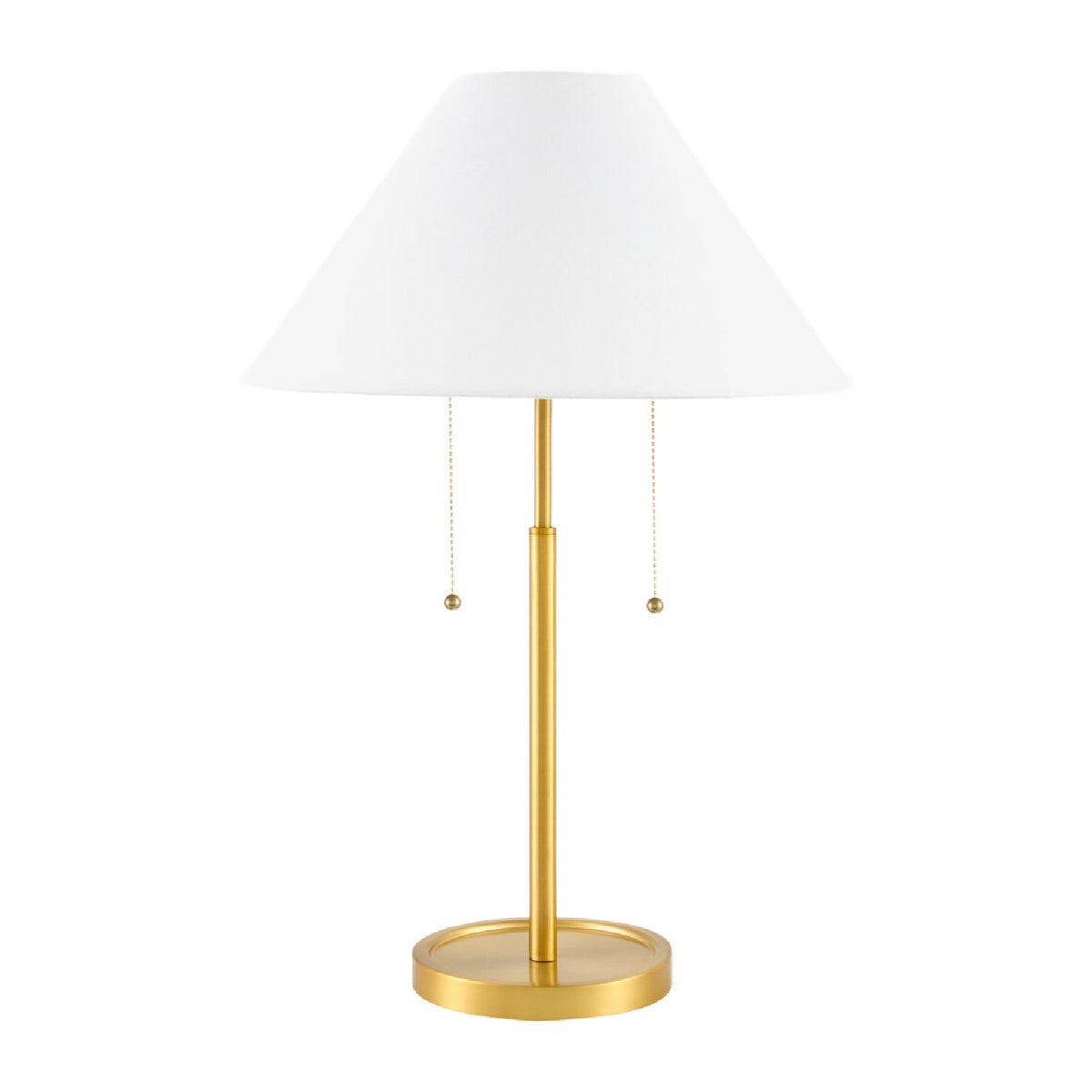 Modern European furniture - White Linen Gold Table Lamp - www.oroa.com