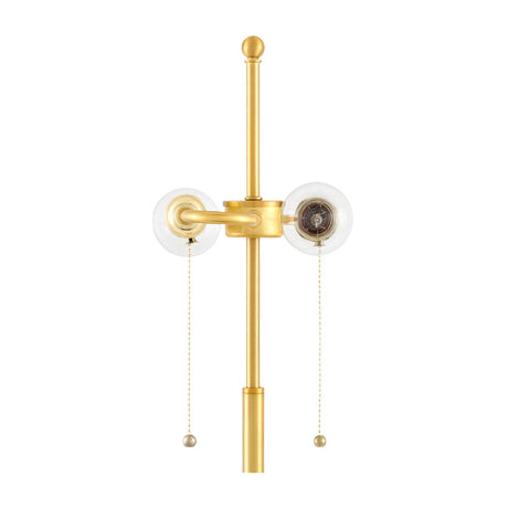 Modern European furniture - White Linen Gold Table Lamp - www.oroa.com
