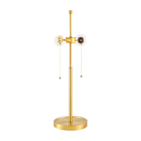 Modern European furniture - White Linen Gold Table Lamp - www.oroa.com