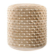 Modern European furniture - Beaded Beige Outdoor Pouf - www.oroa.com