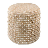 Modern European furniture - Beaded Beige Outdoor Pouf - www.oroa.com