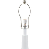 Modern European furniture - Ceramic White Linen Table Lamp - www.oroa.com