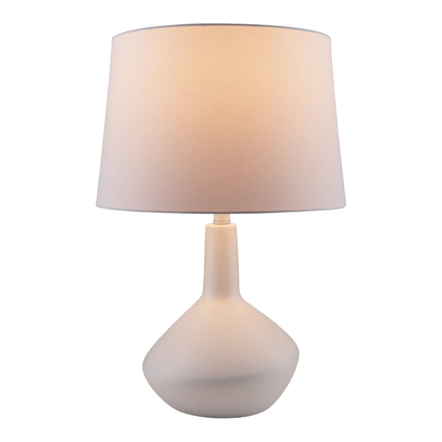 Modern European furniture - Ceramic White Linen Table Lamp - www.oroa.com