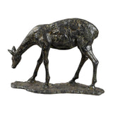 Modern European furniture - Antiqued Iron Deer Sculpture - www.oroa.com