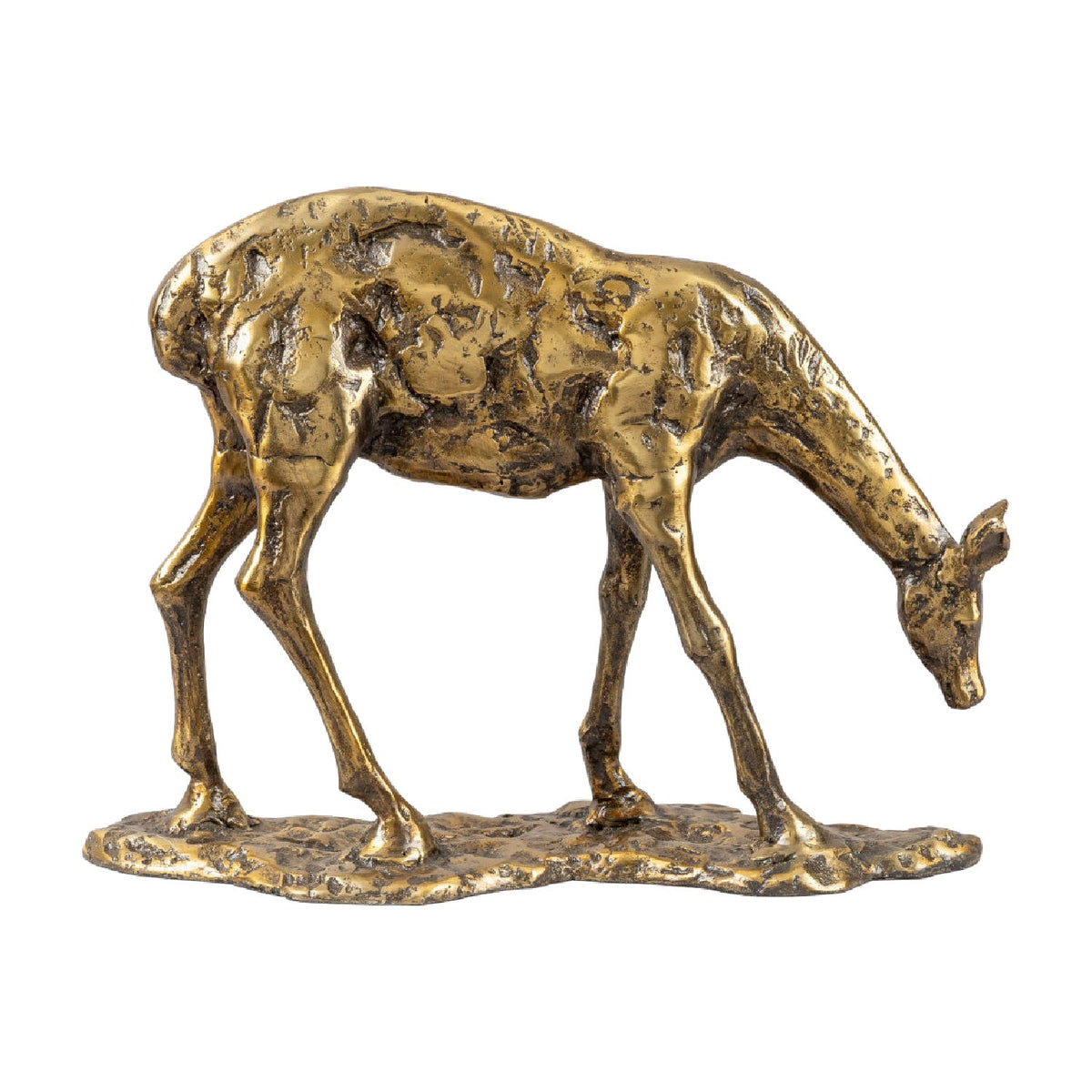 Modern European furniture - Antiqued Iron Deer Sculpture - www.oroa.com
