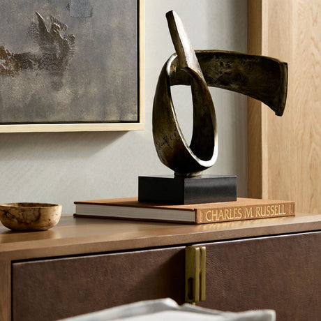 Modern European furniture - Antiqued Iron Decorative Sculpture - www.oroa.com