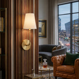 Modern European furniture - White Cotton Shade Wall Lamp  - www.oroa.com