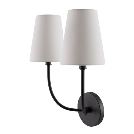 Modern European furniture - White Cotton 2-Light Wall Lamp  - www.oroa.com