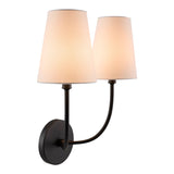 Modern European furniture - White Cotton 2-Light Wall Lamp  - www.oroa.com