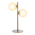 Modern European furniture - Dual White Glass Table Lamp - www.oroa.com