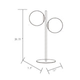 Modern European furniture - Dual White Glass Table Lamp - www.oroa.com