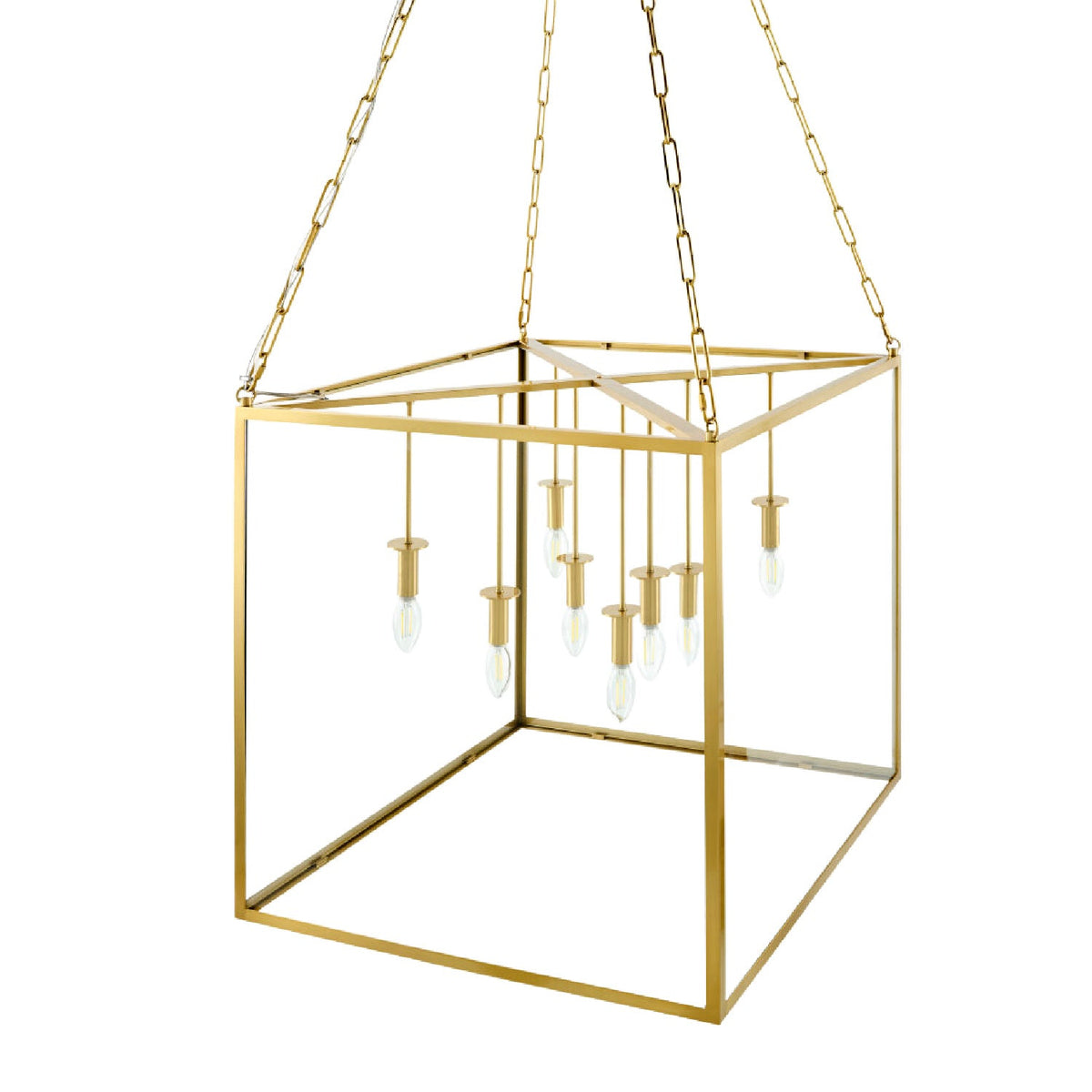 Modern European furniture - Gold-Framed 7-Light Pendant Lamp - www.oroa.com