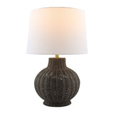 Modern European furniture - Rattan Base Accent Table Lamp S - www.oroa.com