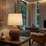 Modern European furniture - Rattan Base Accent Table Lamp S - www.oroa.com