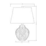 Modern European furniture - Chrome White Ceramic Table Lamp - www.oroa.com