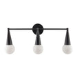 Modern European furniture - Conical Black 3-Light Wall Lamp - www.oroa.com