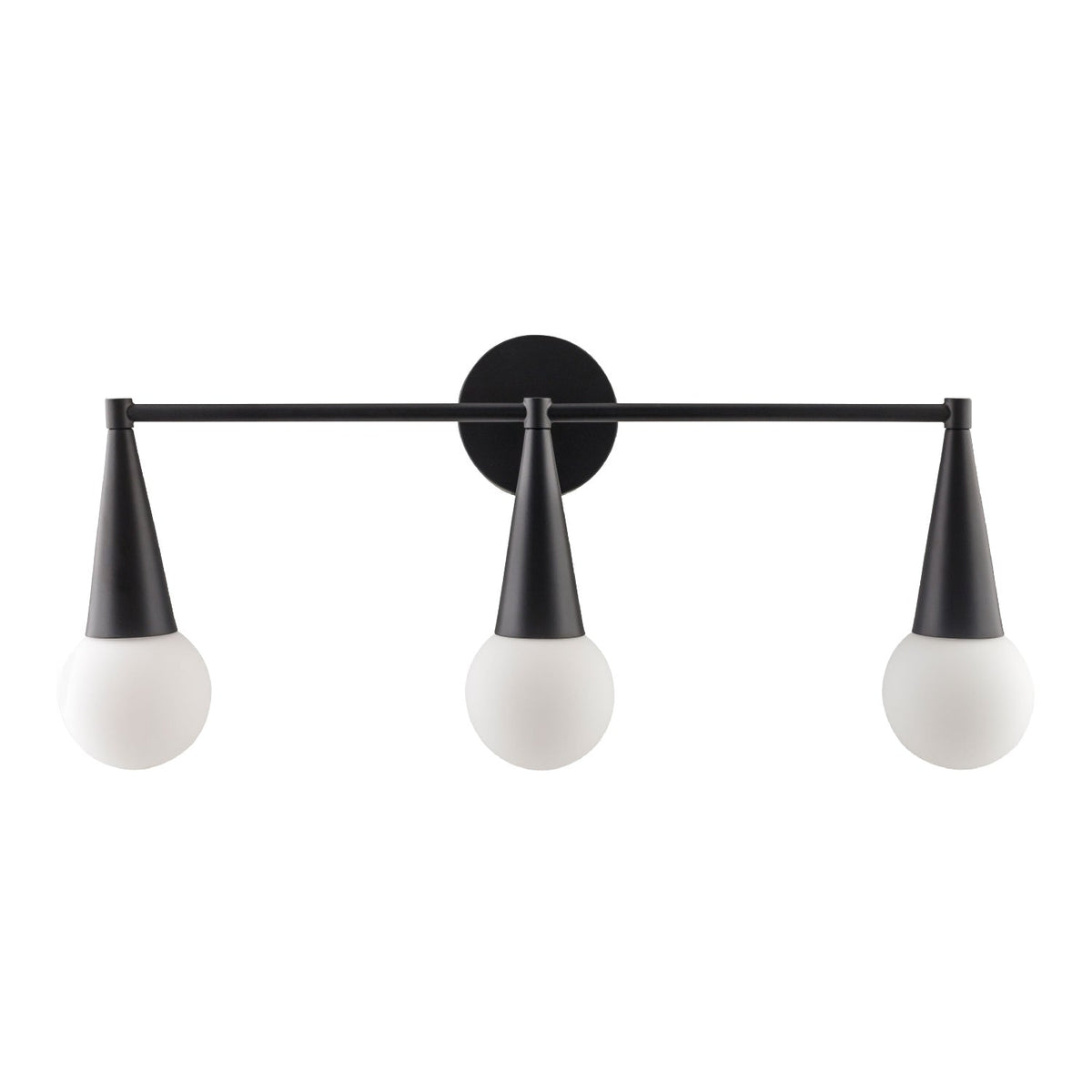 Modern European furniture - Conical Black 3-Light Wall Lamp - www.oroa.com