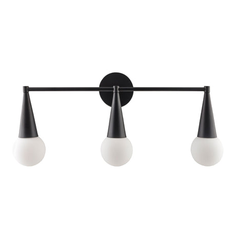 Modern European furniture - Conical Black 3-Light Wall Lamp - www.oroa.com
