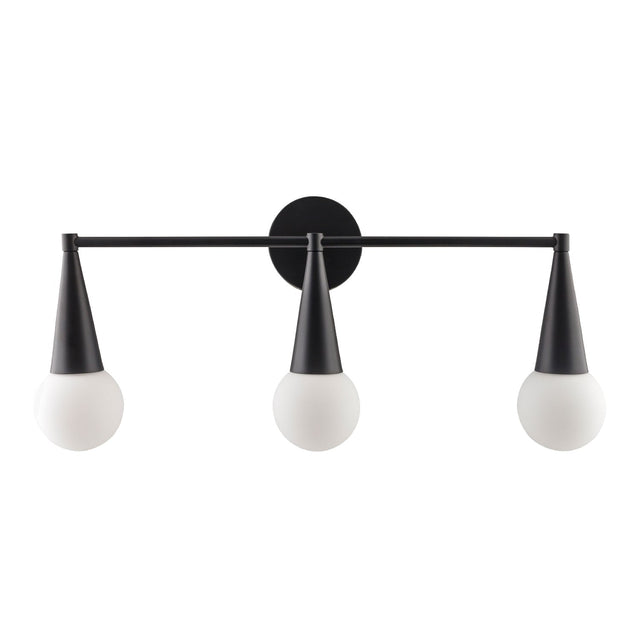Modern European furniture - Conical Black 3-Light Wall Lamp - www.oroa.com
