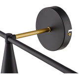 Modern European furniture - Conical Black 3-Light Wall Lamp - www.oroa.com