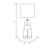 Modern European furniture - Clear Glass Accent Table Lamp - www.oroa.com