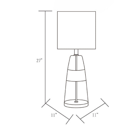 Modern European furniture - Clear Glass Accent Table Lamp - www.oroa.com