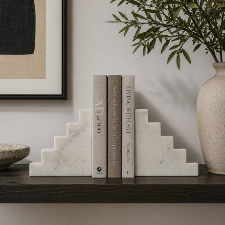 Modern European furniture - Marble Stairs Bookends (2) - www.oroa.com