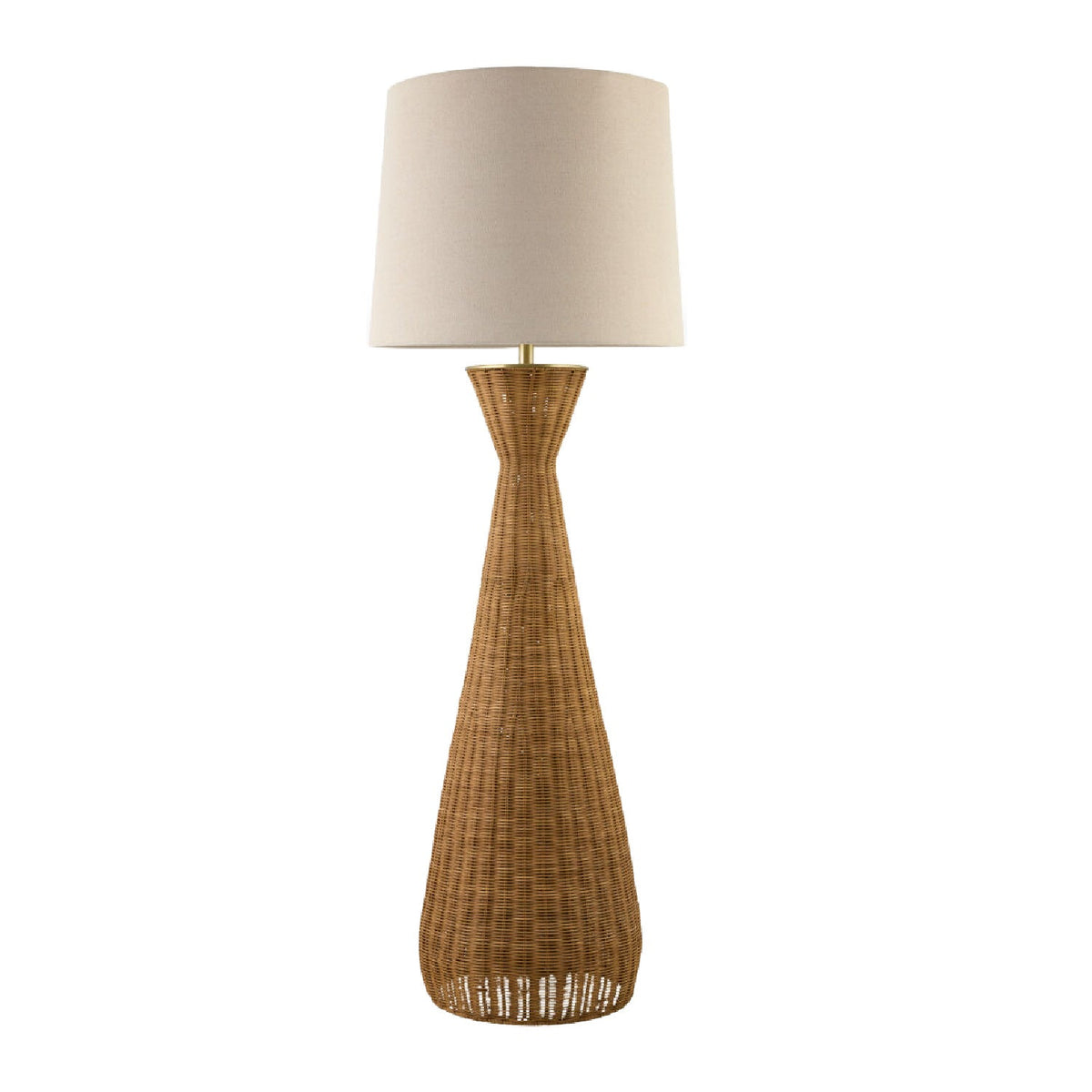 Modern European furniture - Hourglass Rattan Accent Floor Lamp - www.oroa.com