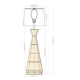 Modern European furniture - Hourglass Rattan Accent Floor Lamp - www.oroa.com