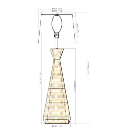 Modern European furniture - Hourglass Rattan Accent Floor Lamp - www.oroa.com